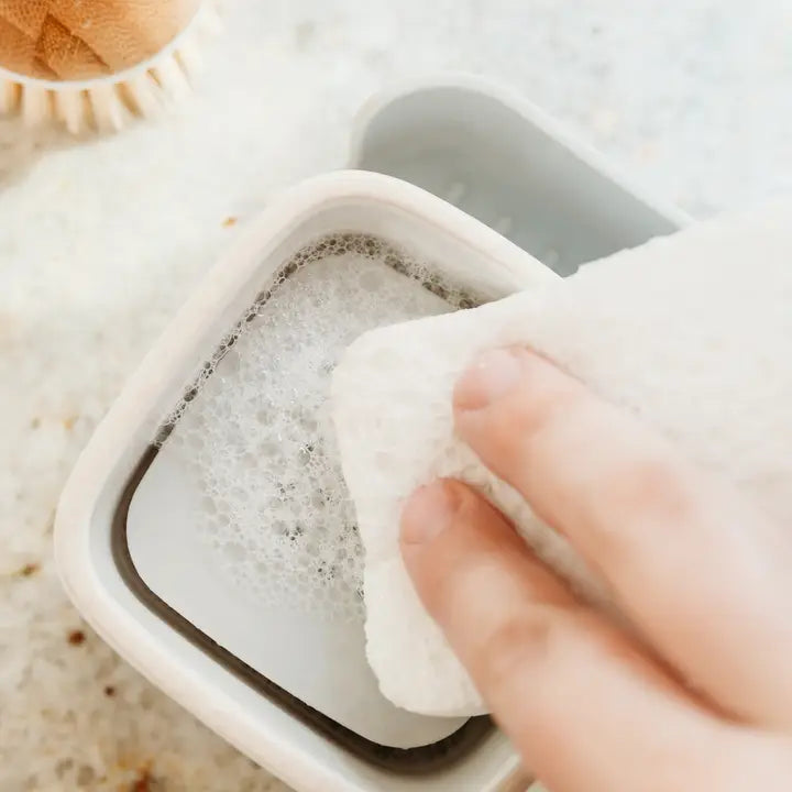 Bubble Up Ceramic Soap & Sponge Caddy