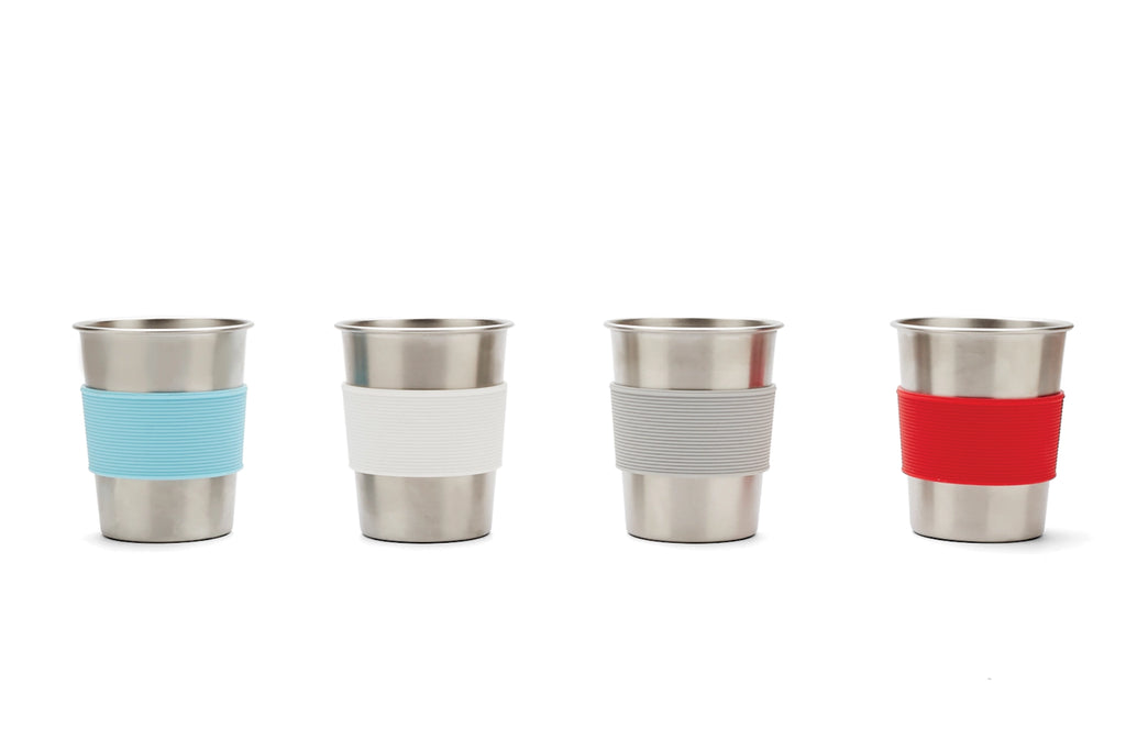 Red Rover Kids Cups with Silicone Sleeve - Set of 4