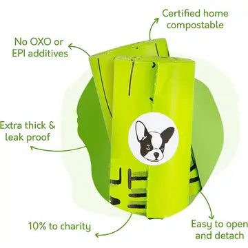 100% Compostable Dog Poop Bags