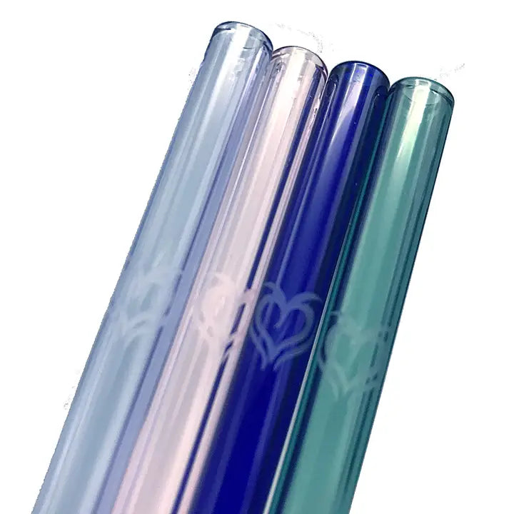 Reusable Glass Straw Pouch Set of 4