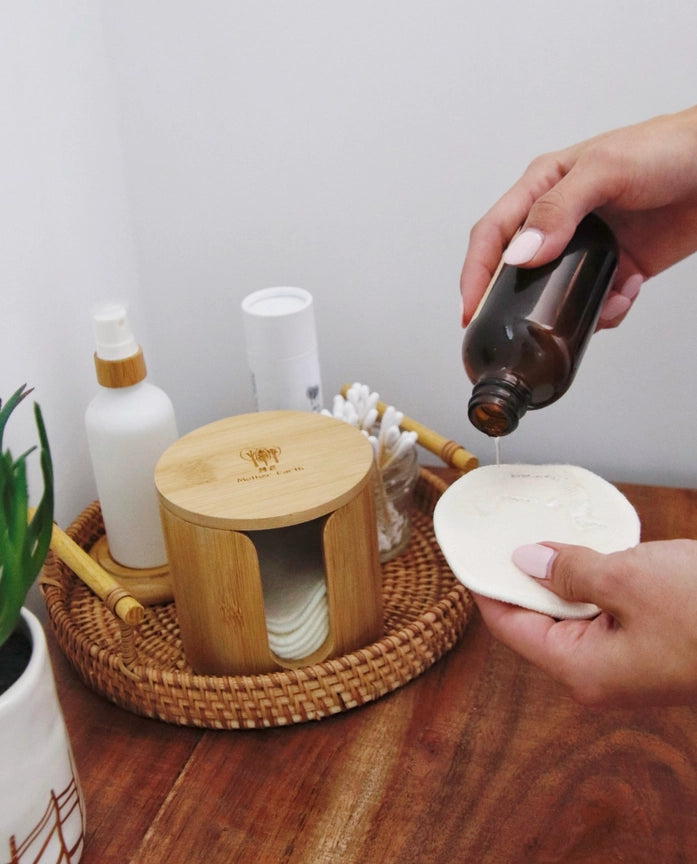 Reusable Makeup Rounds in Bamboo Box