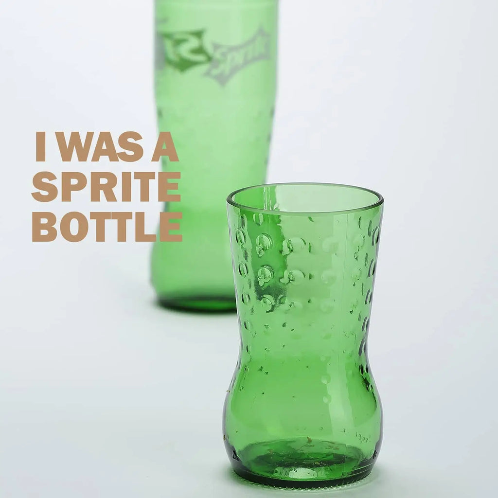 Upcycled Glassware - Sprite Drinking Glasses 5oz