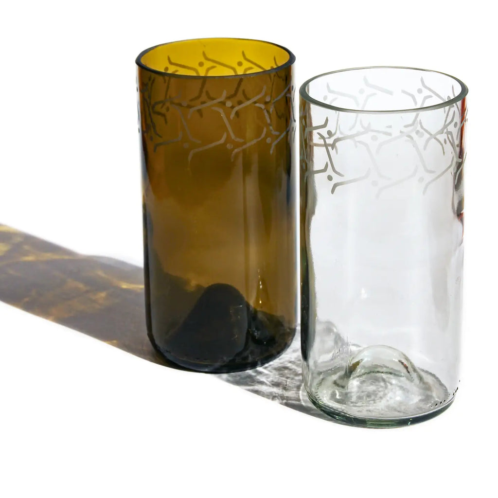 Upcycled Glassware - The Lina 12/16oz - set of 2