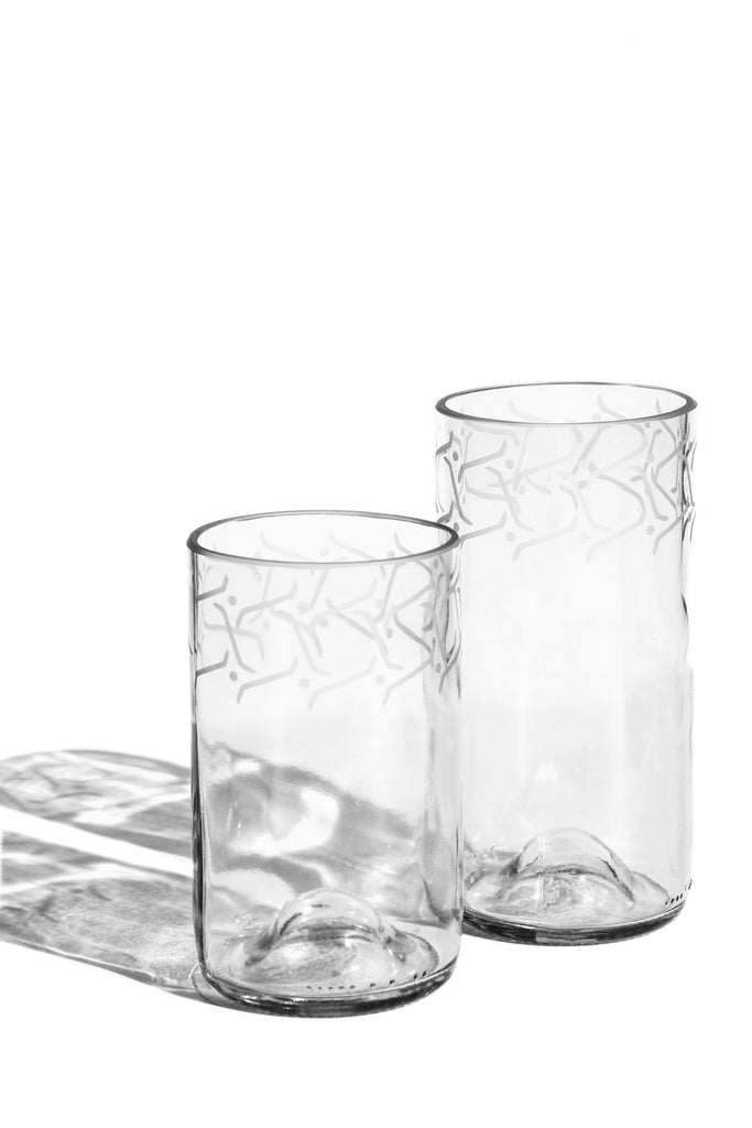 Upcycled Glassware - The Lina 12/16oz - set of 2